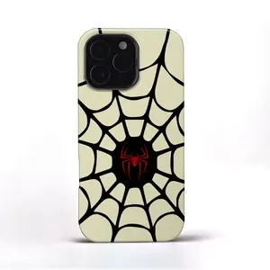 Spider-Man Inspired Web Pattern iPhone Case | Iconic Red Spider Graphic Cover Compatible with iPhone 17 Pro/16 Pro Max/15 Plus & More | 3-in-1 Shockproof Soft Case with Full Body Protection