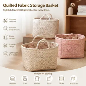 Floral hand carry storage bag dirty clothes basket colorful small fresh flowers high value retro bedroom portable removable clothing storage sundries storage suitable for home outdoor travel foldable