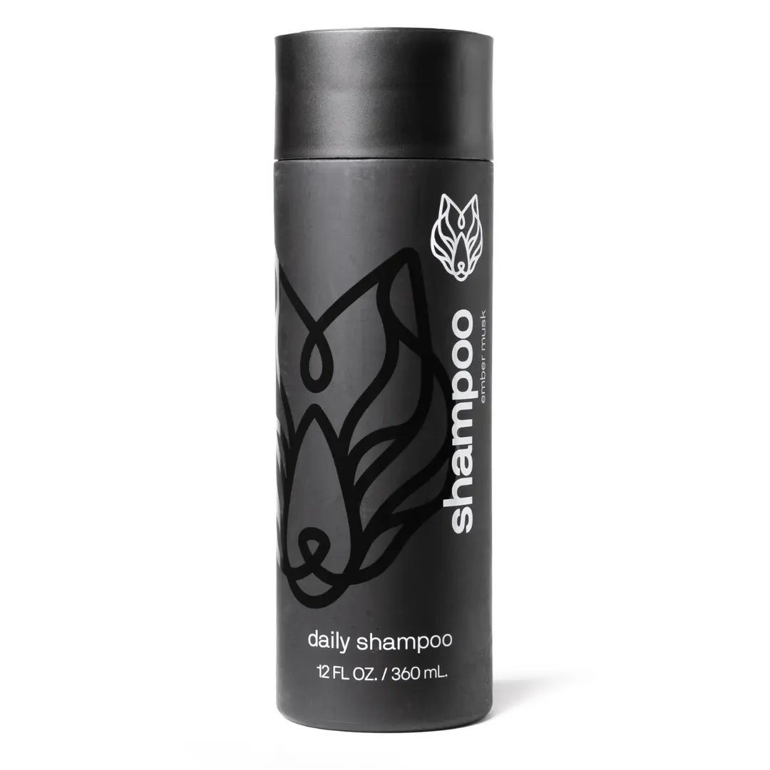 Black Wolf Oil-Control Shampoo - Charcoal Infused & Ember Scented, Science-Backed Ingredients for Fighting Oily Hair, Rich Lather, Prevents Dry Scalp