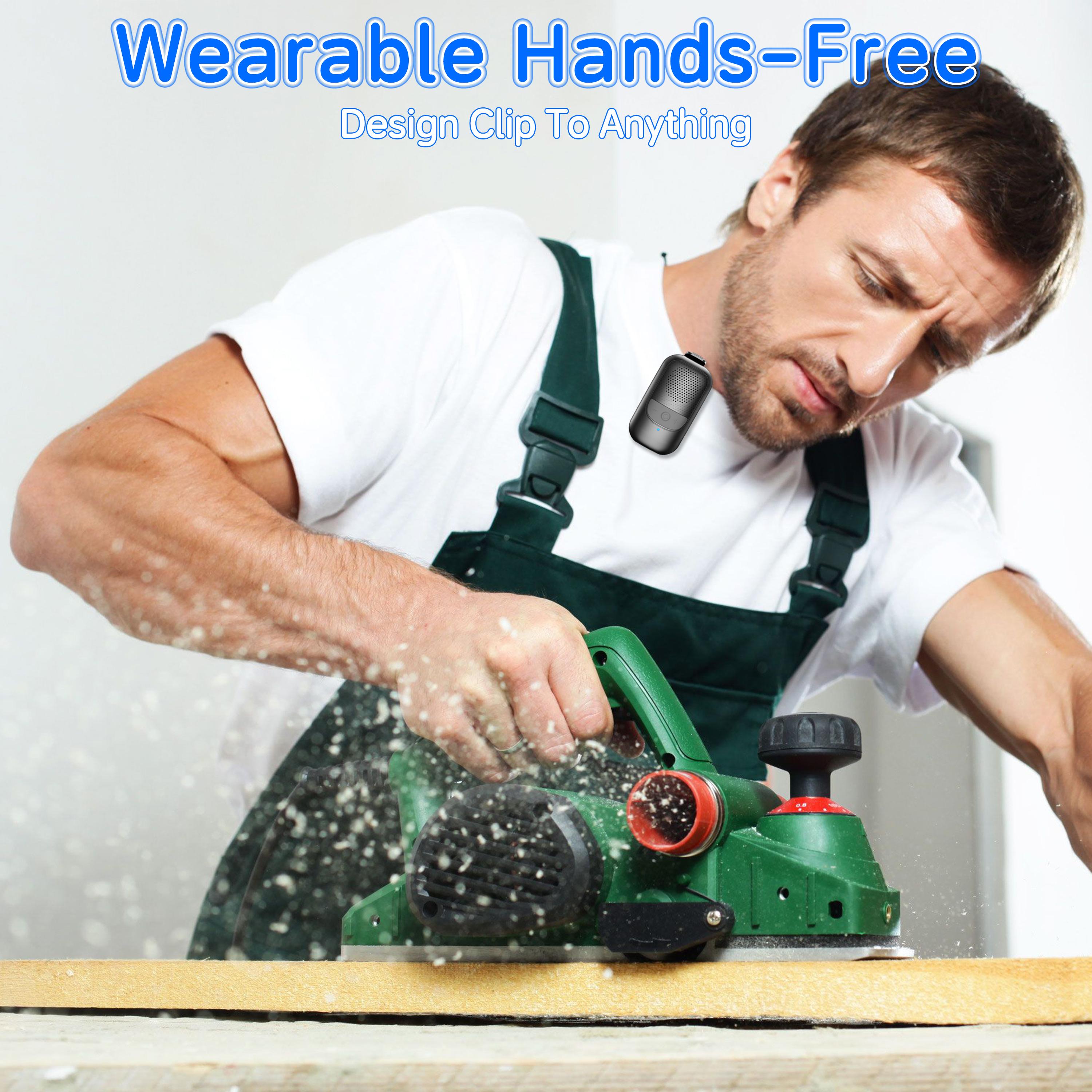 Clip-On Bluetooth Speaker, Wireless Portable Speaker with Microphone for Hands-Free Calls and Music, Up to 10 Hours Playtime for Work, Hiking, Running, and Outdoor Activities Clip-On Bluetooth Speaker, Wireless Portable Speaker with Microphone for Hands-Free Calls and Music, Up to 10 Hours Playtime for Work, Hiking, Running, and Outdoor Activities