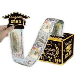 Creative Graduation Surprise Money Box - Congrats Grad Themed Pull-Out Cash Gift Box, Perfect Graduation Party Decoration & Celebration Gift for Graduates, Graduation Gifts