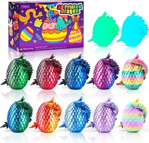 Colorful dragon eggs containing baby dragons, dragon egg-shaped stress-relieving toys, 3D dragon eggs, mysterious dragon eggs, 3D printed dragon eggs, holiday gifts for boys