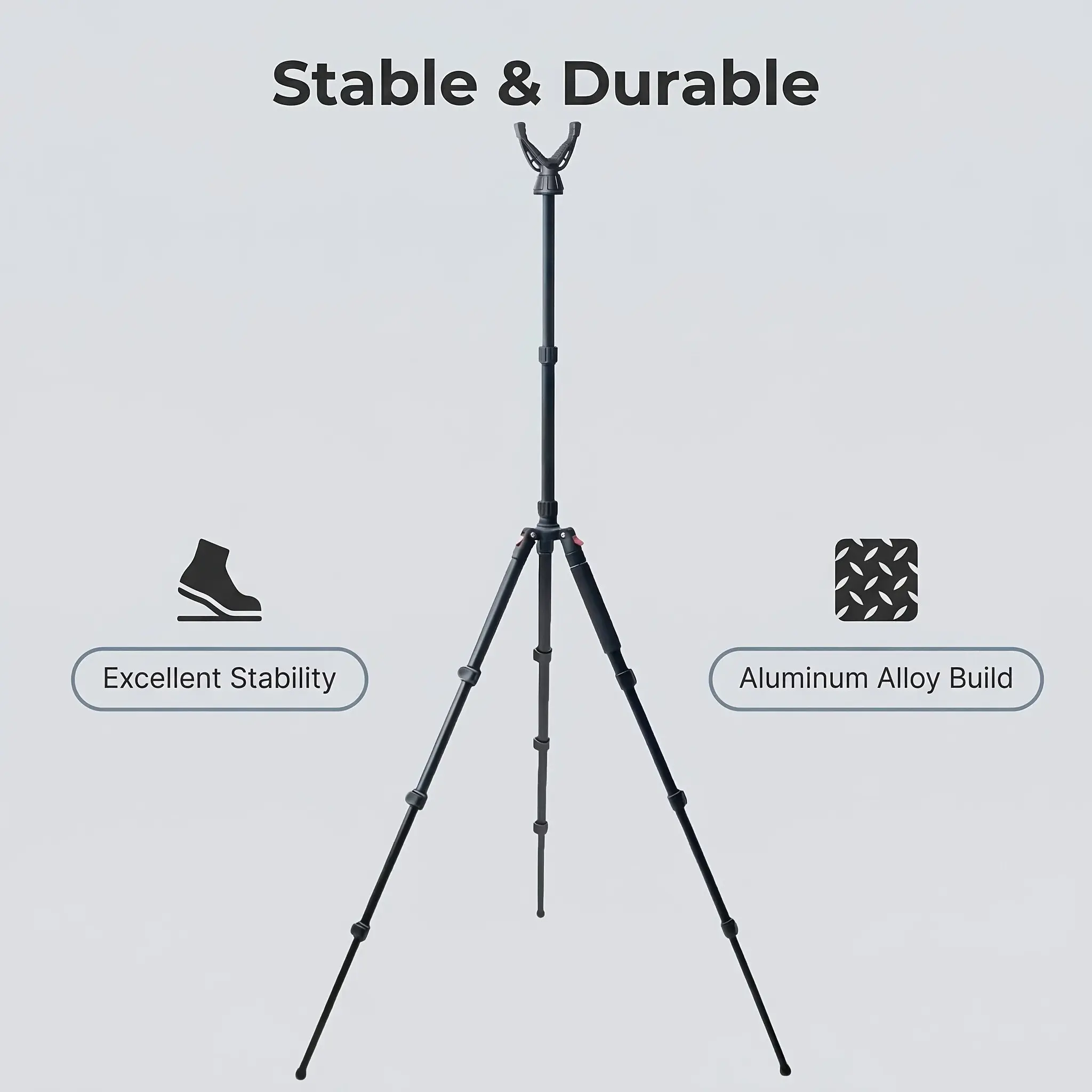 Zxun Gt Aluminum Camera Tripod Mount, Tactical Clamp Stand, Adjustable Locking Knob, Extendable Holder, Durable Photography Accessory, Photography Camera Accessories