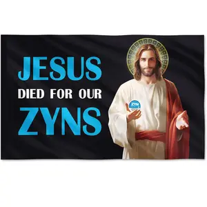 Jesus Died For Our Zy-ns Tapestry Funny Flags for Room 60x40in College Dorm Room Decor Man Cave Frat Wall Indoor Outdoor Tapestry Lightweight Cotton Linen Decorative Hanging