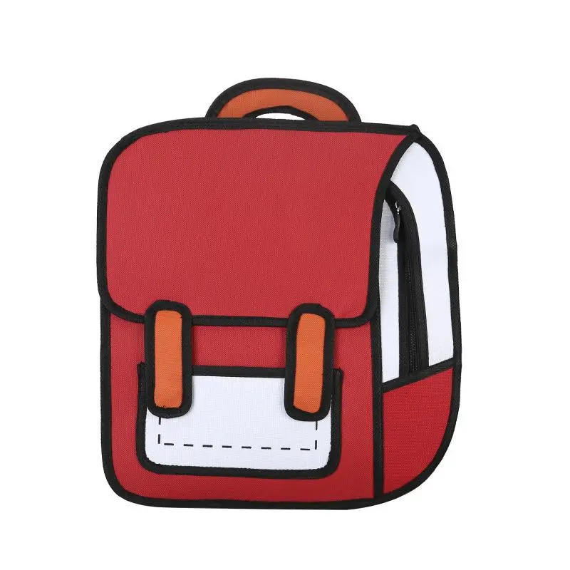 Kawaii 2D Cartoon School Backpack Bookbag - Lightweight Oxford Cloth Casual Daypack for Teenage Students, All Seasons Use for School Travel & Casual Wear, 36cm*10cm*40cm