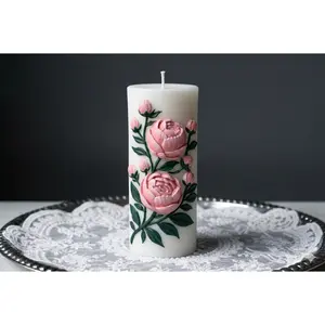 Peony Pillar Candle Mold | Made in USA