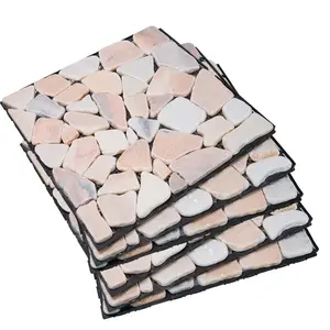 Decking  Pebble Interlocking Floor Patio Tiles, Indoor & Outdoor Interlocking Tiles 12"x12" 6 count - A  Upgrade Option for Garden Patio Path ()