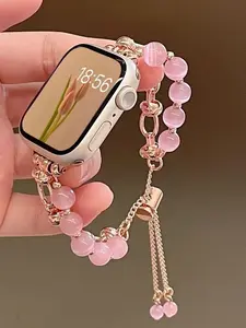 Fashion Metal Cat Eye Stone Bracelet Strap, Luxury Rhinestone Decor Women's Watch Band, Smartwatch Strap, Smart Watch Accessories, Compatible with Apple Watch Series 1-11 & Se