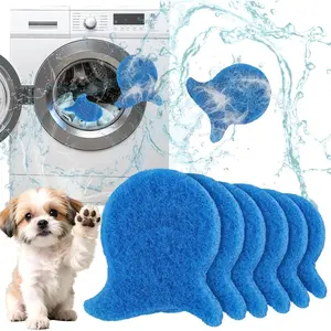 6 PCS Pet Hair Remover for Laundry, Reusable Dog & Cat Fur Catcher Tool, Effectively Removes Pet Hair, Lint and Dander from Bedding and Clothing, Suitable for Machines, Dryer