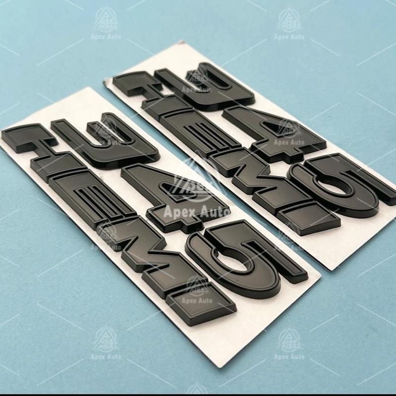 2x Zinc Alloy 345 Hemi Fender Side Emblems 3M REAR ADHESIVE Badge For HEMI SRT Hellcat Matte Black
