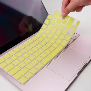 1pc Bright&Fashion Design Silicone Keyboard Cover Skin EU SIO Layout Compatible with MacBook Neo 13 inch (A18) Pro 2026 Release Model A3404 512GB With Touch ID | QWERTY English | Anti-Scratch | Waterproof | Easy Clean | Utra-thin Soft Keyboard Protector
