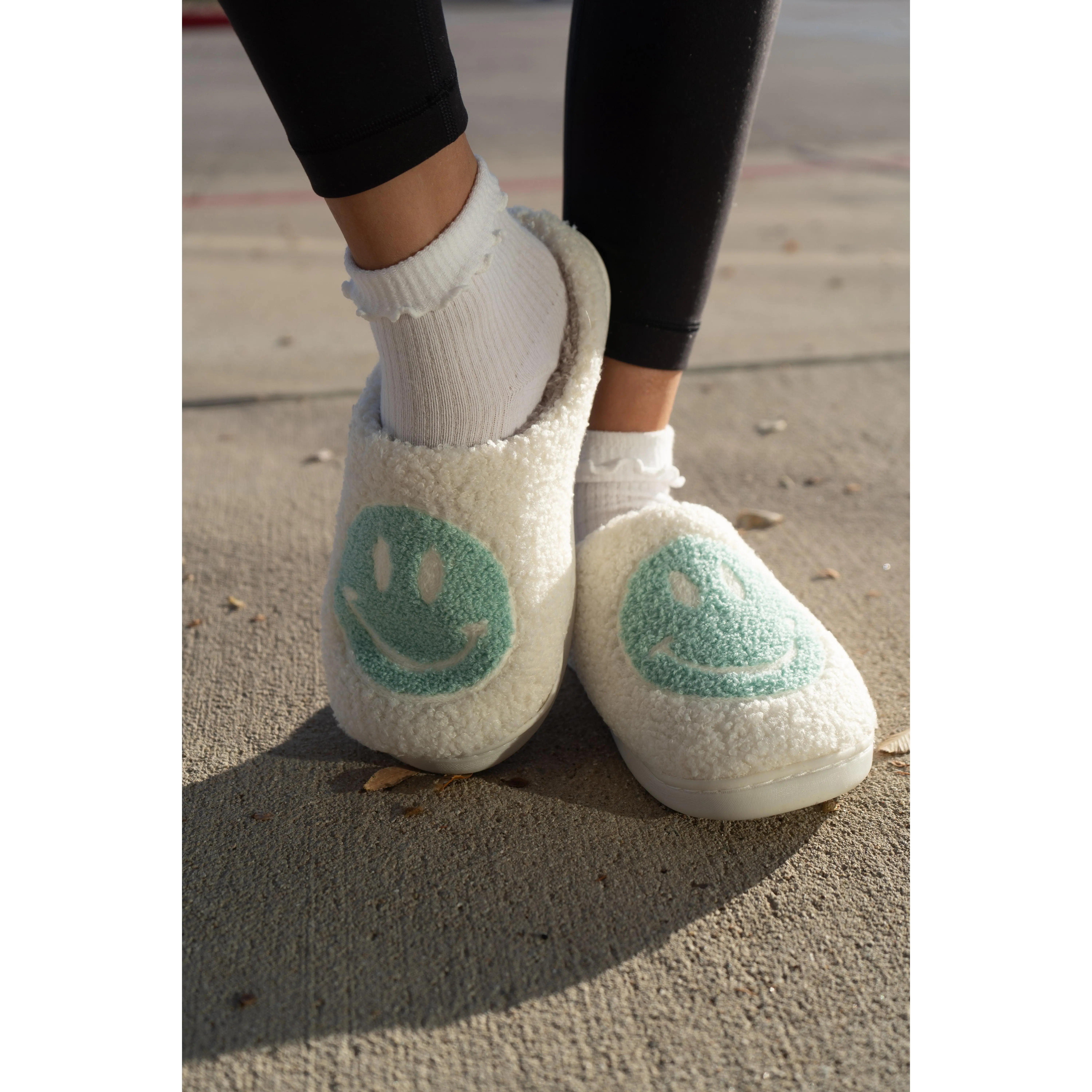 MIA Smiley Fuzzy Slipper