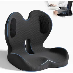 Seat Cushion,Memory Foam Chair Cushion for Office and Car,Ergonomic Coccyx Seat Cushion for Tailbone,Sciatic Nerve,Back Pressure Relief,Lumbar Support Pilow for Office,Car,Truck,Desk Chair