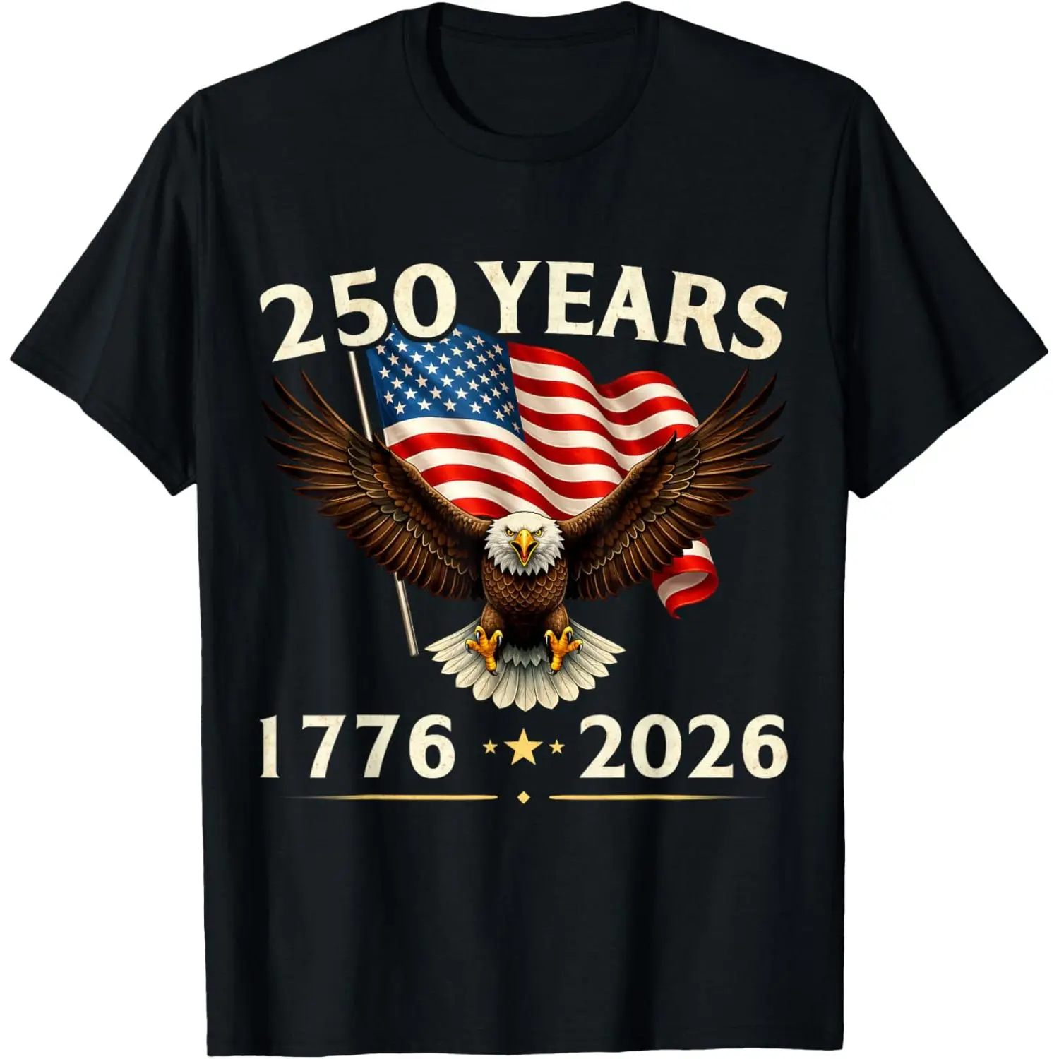 Patriotic Eagle Flag T-Shirt, Unisex Casual Athletic Short-Sleeve Top with All Over Print for USA 250th Anniversary, Shortsleeve, Casual Style Tee, Tshirt, Clothes, Tops