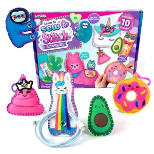 ArtSkills Sew & Stitch Felt Craft Kit for Kids - 10 DIY Projects
