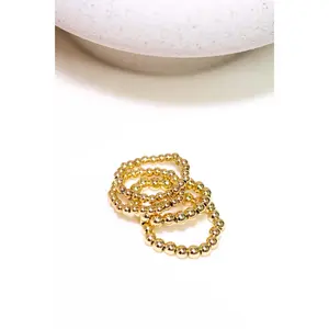 Gold Beaded Rings