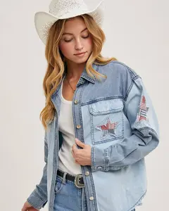 Liberty Star Patchwork Denim Jacket