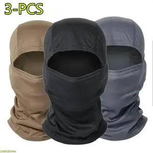 Tactical 3-Piece Windproof Balaclava Ski Mask, Full-Coverage Warm Face Shield for Skiing, Cycling Tactical 3-Piece Windproof Balaclava Ski Mask, Full-Coverage Warm Face Shield for Skiing, Cycling