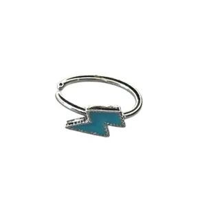 Blue Lightning Bolt Ear/Nose/Lip Piercing 20 Gauge