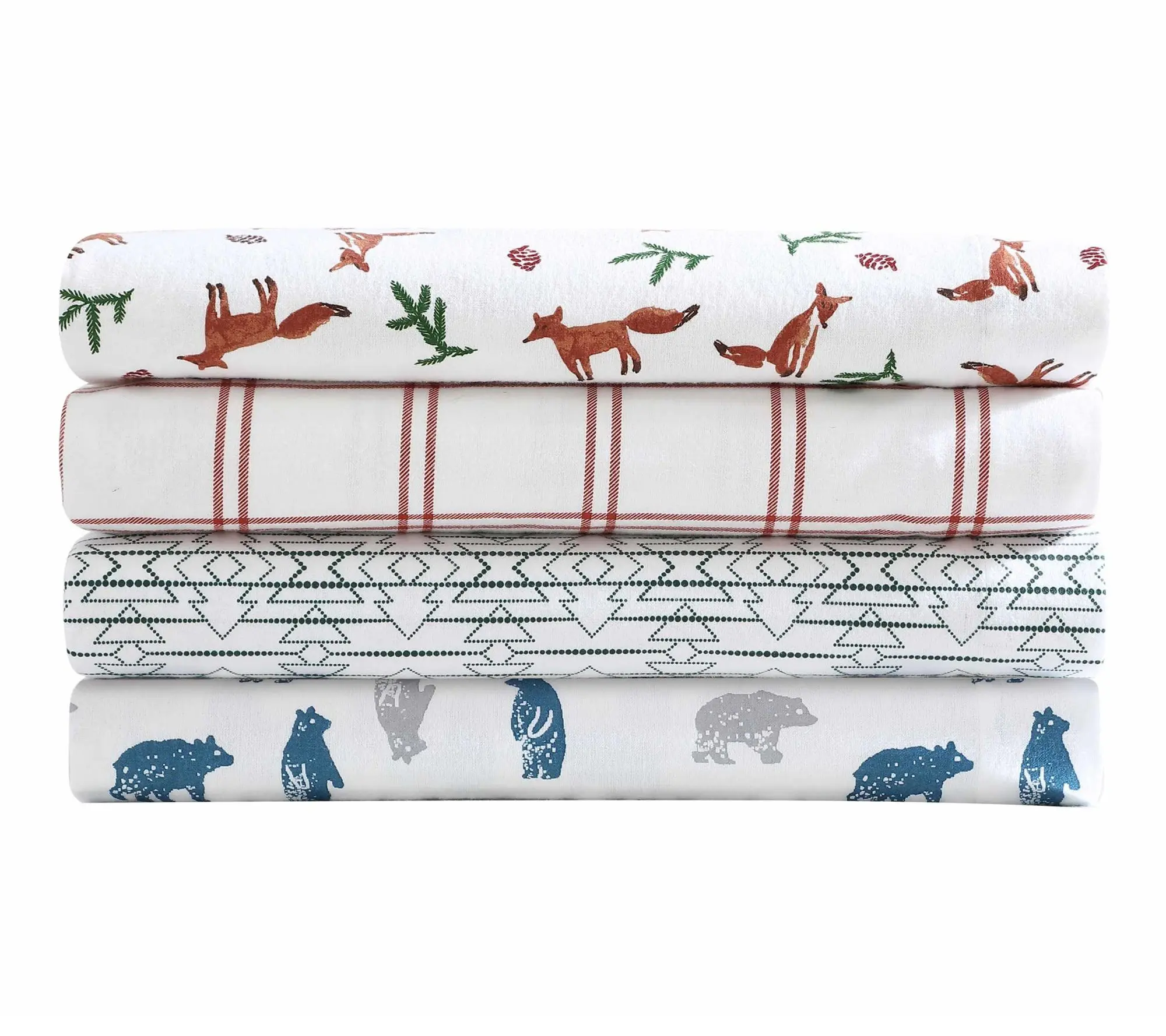 Eddie Bauer Bear Mountain Blue Cotton Twin Sheet Set