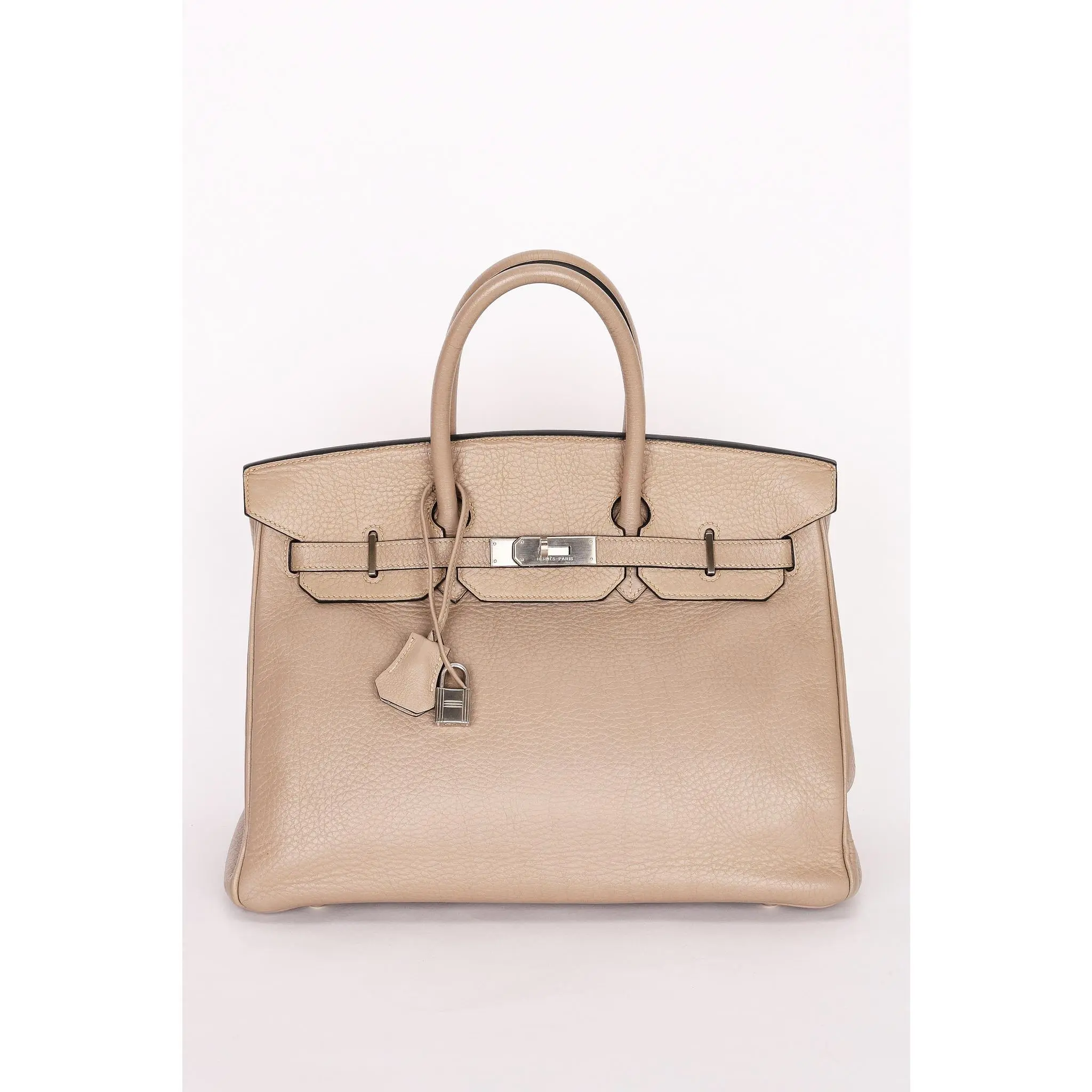 Pre-owned Designer Handbag/Wallet Hermès Birkin 35 Gris Tourterelle Taurillon Clemence 2001 BPHW Drop 59