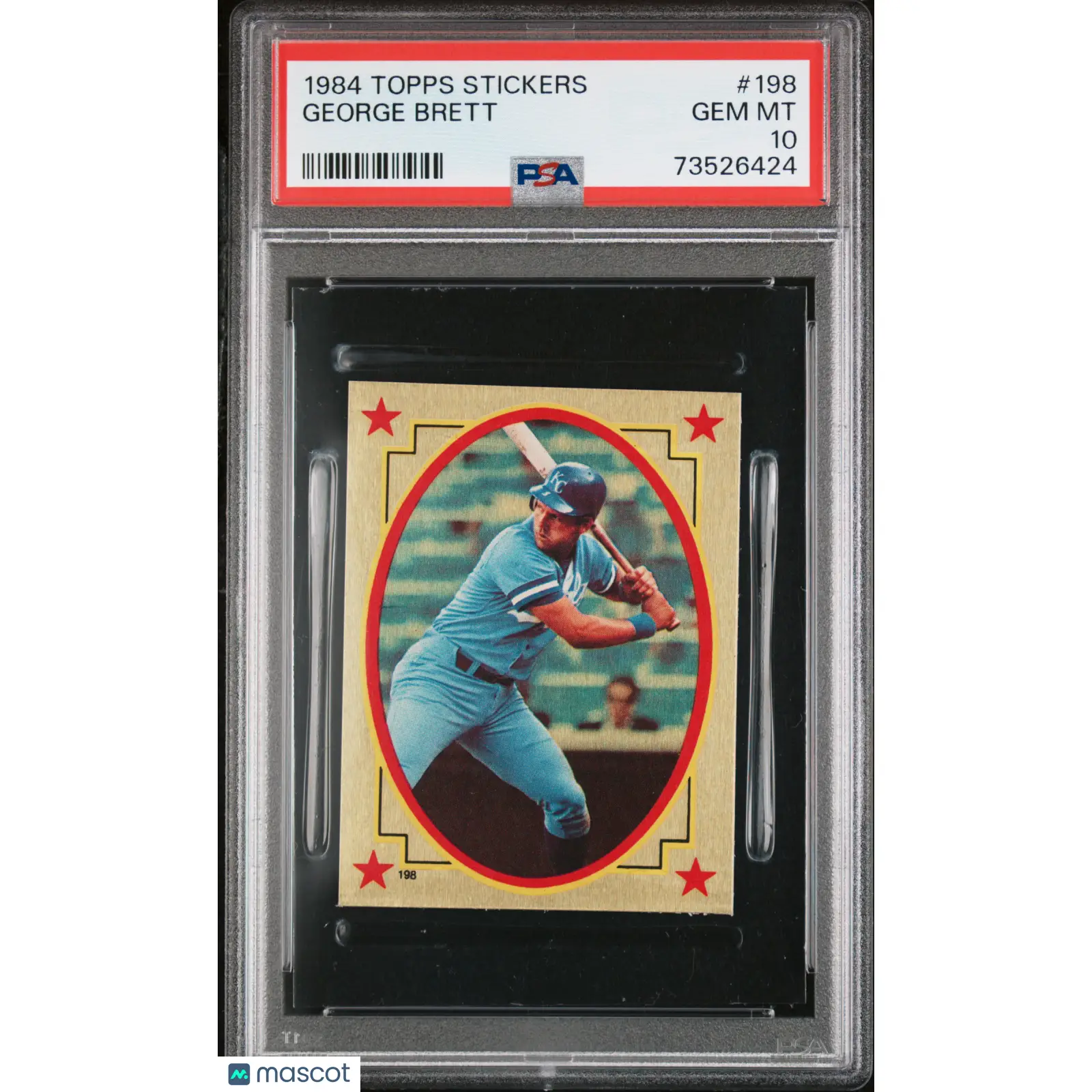 George Brett PSA 1984 Topps Stickers Baseball #198 10 73526424