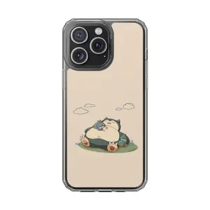 Sleeping Snorlax Cloud Nap Phone Case Compatible with iPhone 17 16 15 14 13 12 11 8 SE XR X XS Max Pro Plus