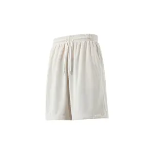Men’s summer solid-color corduroy shorts with casual stripes, mid-thigh length, loose athletic fit