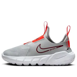 Nike Flex Runner 2 Preescolar Child-Sized Sporty Trainers, Light Smoke Grey with Red Accents, Kids' Boys' Athletic Footwear (PSV), Child-Sized Trainers