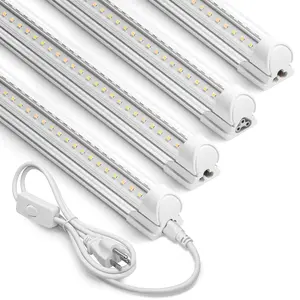 Barrina 2FT T8 LED Shop Light, 3000LM, 20W, for Garage, Workbench, Cabinet, Workshop, Room, LED Tube Light, Linkable, 5000K, 4 Packs