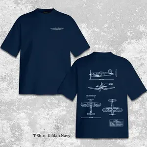 Vought F4U Corsair Blueprint T-Shirt Military Jet Schematic Tee, Fighter Aircraft Diagram Shirt,  Aviation Lover Gift, US Air Force Inspired Graphic Tee, Pilot Nerd Engineering Style, Vintage Tech Drawing, Aerospace Streetwear Unisex Tee