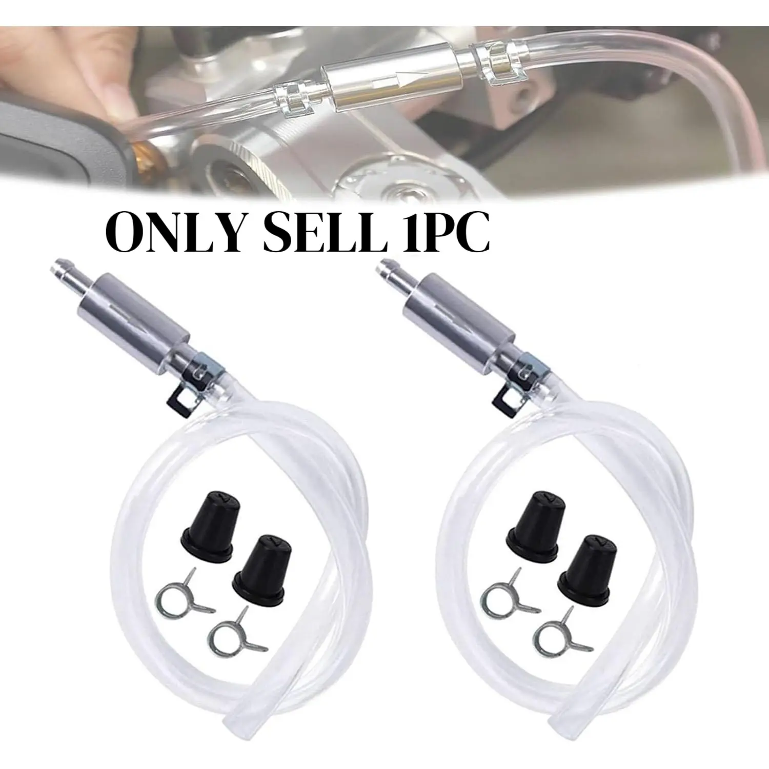 Brake Bleeder Hose One Way Check Valve,One Way Brake Bleeder Valve,Brake Bleeder Kit for Hydraulic System Bleeding,Car Clutch Fluid Replacement Hose for Car,Motorcycle,Electric Vehicle, Car Parts, Car Accessories