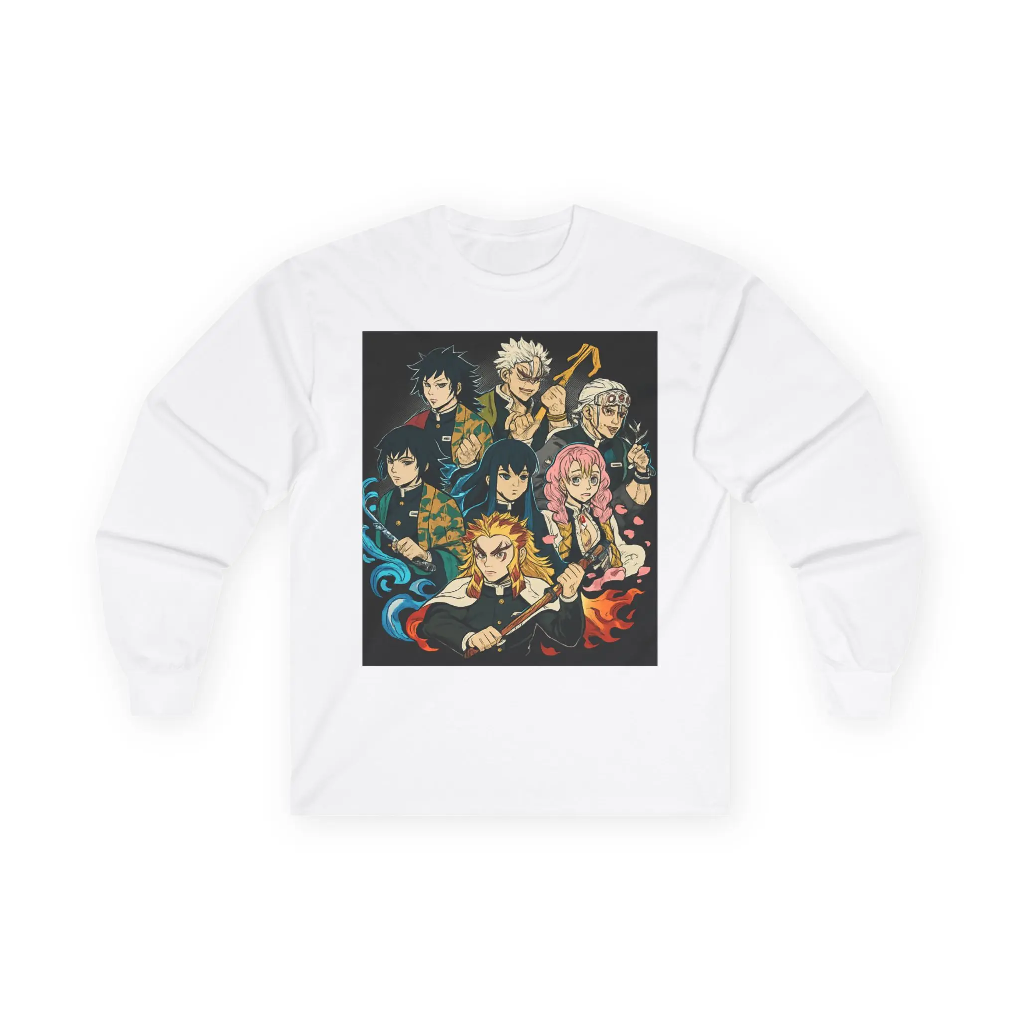 Demon Slayer Long Sleeve Tee, Anime Apparel, Gift for Fans, Cosplay Shirt, Cartoon Merch, Comfortable Fashion