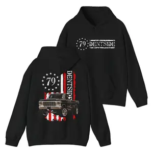 1979 Dentside American Flag Hoodie, OBS Truck Fan Pullover, Cotton Winter Top For Ford Lovers, Unisex Streetwear Casual Fashion Sweatshirt