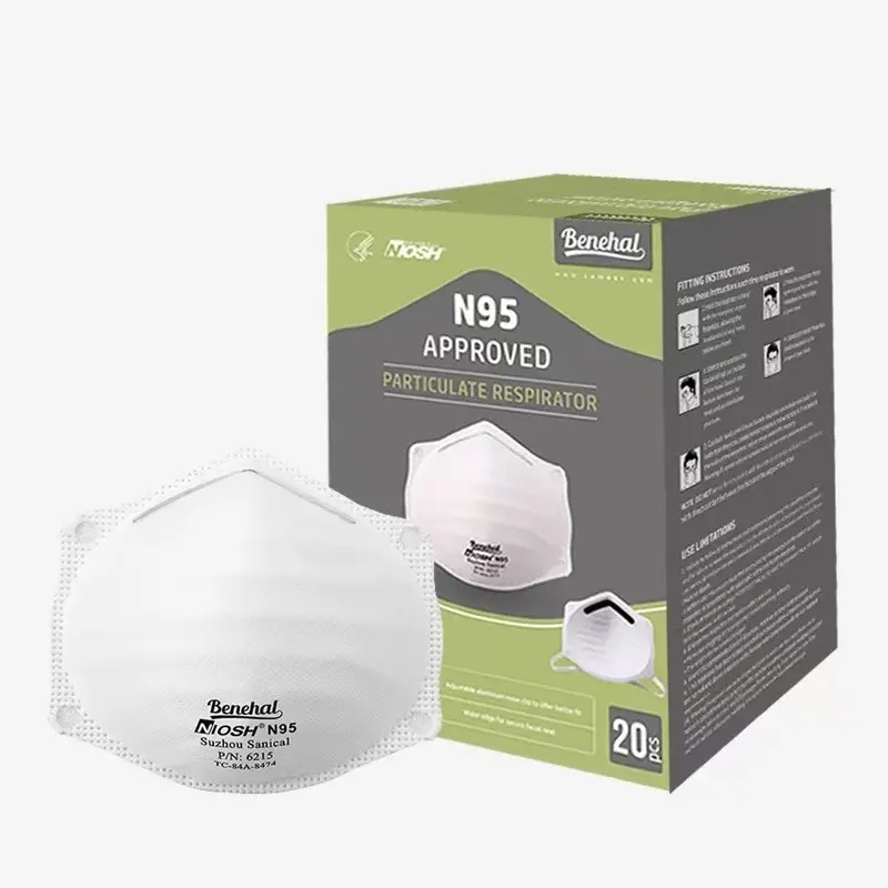 N95 Dust Face Mask for Industrial & Daily Protection, High-Density Fiber Breathable Safety Respirator, 5-Layer Filtration Protection Against Germs, Dust, Pollen & Particles for Work, Travel, Home