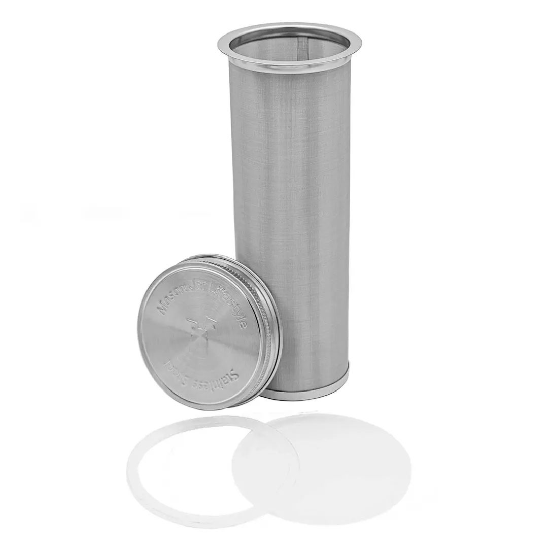 Cold Brew Coffee and Tea Maker Stainless Steel Filter Kit Silicone Beverage