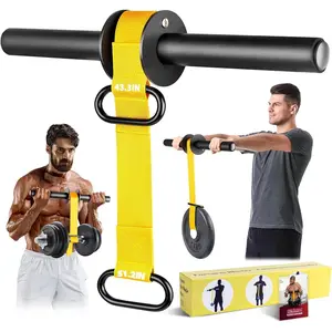 Forearm Strengthener and Wrist Roller, 43.3 in Or 51.2 in Ultra- Nylon Webbing Wrist & Forearm Blaster with Quick Locking Mechanism, Durable Anti-Slip Grip Handles for Forearm Strength