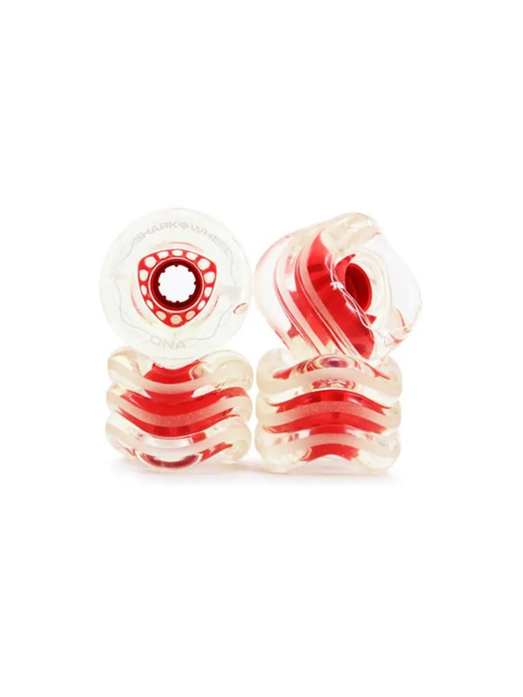 Shark Wheel 72MM, 78A DNA - Clear with Red Hub
