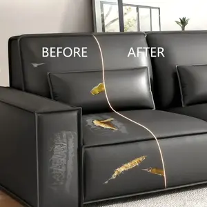 Self-Adhesive Leather Repair Patch Roll 50x137cm Cuttable Faux Leather Sheet for Sofa Car Seat Motorcycle Seat DIY Peel & Stick Fix