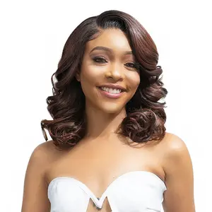 Janet Collection Human Hair Blend HD Lace Front Wig 360 Glueless Melt Hand-Tied 13X6 Frontal Part Tiva