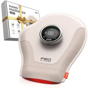 FED Fitness HM1 Hand Massager - Lightweight, Adjustable Therapy Device with Heating Function, Air Compression Massage, 9 Pressure Settings, 6 Modes, Portable for Home, Office Use