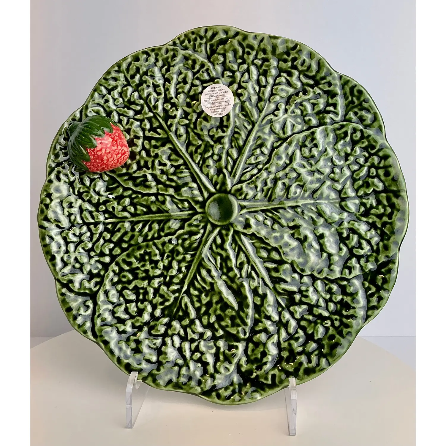 Mateus Belo Portugal Handcrafted Cabbage Leaf Ceramic Plates or Dish | White 7¾", 9", 8"x2" & 12"