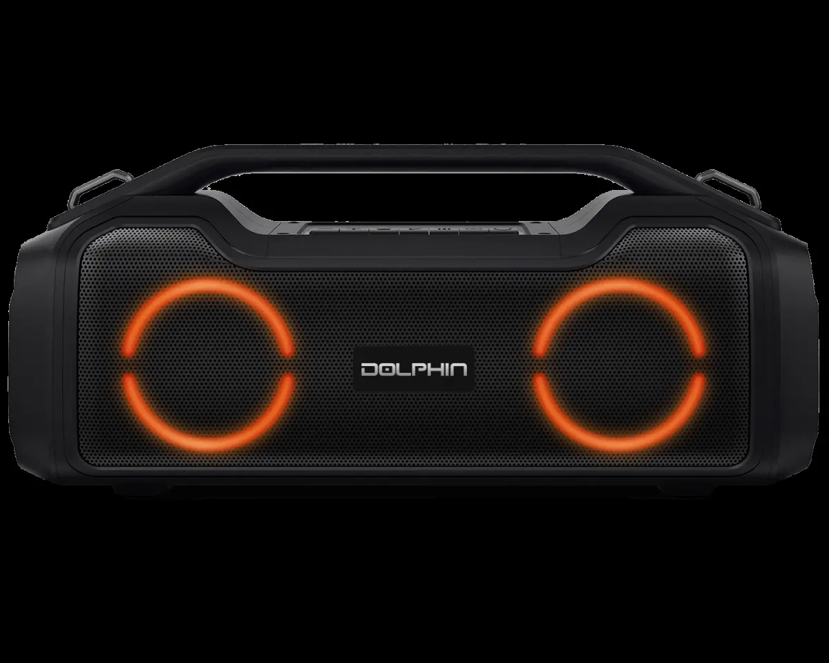 Dolphin LX-80 Rechargeable Waterproof Boombox Audio Speaker with Micro SD Card, MP3 Playback Functionality, Protection, Built-in High Output Speakers