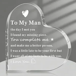 Romantic Acrylic Plaque Sign Decorative for Boyfriend & Husband, Perfect Anniversary/birthday Gift, Love Lettering Keepsake for His Daily Use