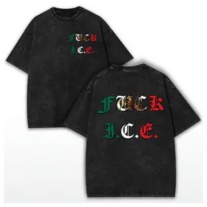 🇲🇽Unisex Mexican FCK ICE Washed Cotton T-Shirt, Vintage Anti-Deportation Chinga La Migra Tee, Anti ICE Anti Maga Shirt, Immigration Human Rights Tee