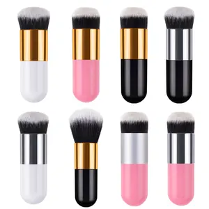 Viral 1PC Chubby Makeup Brush - Soft Makeup Brushes, Soft Bristle Multi-Functional Tool for Foundation, Blush & Setting Powder. Cute Compact Beauty Essential, Perfect Holiday Gift for Women & Girls.