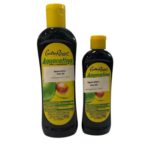 ACEITE AGUACATINA 4 ROSAS FROM GUATEMALA CHOOSE 4 OR 8 OZ OIL PARA HIDRATAR CABELLO