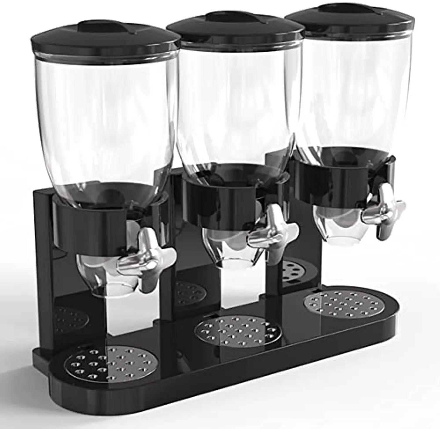 Triple Dry Food Dispenser - Easy-to-Use Kitchen Utensil, 1 oz Per Twist, Freshness-Preserving for Candy, Rice, Cereal Serving