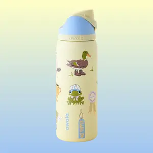 Owala 24/32oz FreeSip Party Animals - (Limited Edition) Color Drop Exclusive, Insulated Stainless Steel Water Bottle Aesthetic Drinkware for Sport Lovers, Urban Outfitters Bottle