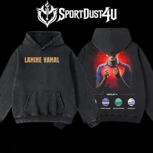 SportDust4U Retro Vintage Limited Edition Lamine Yamal "World Cup 2026" Unisex T-Shirt & Hoodie 100% Premium Cotton 230gsm Heavyweight